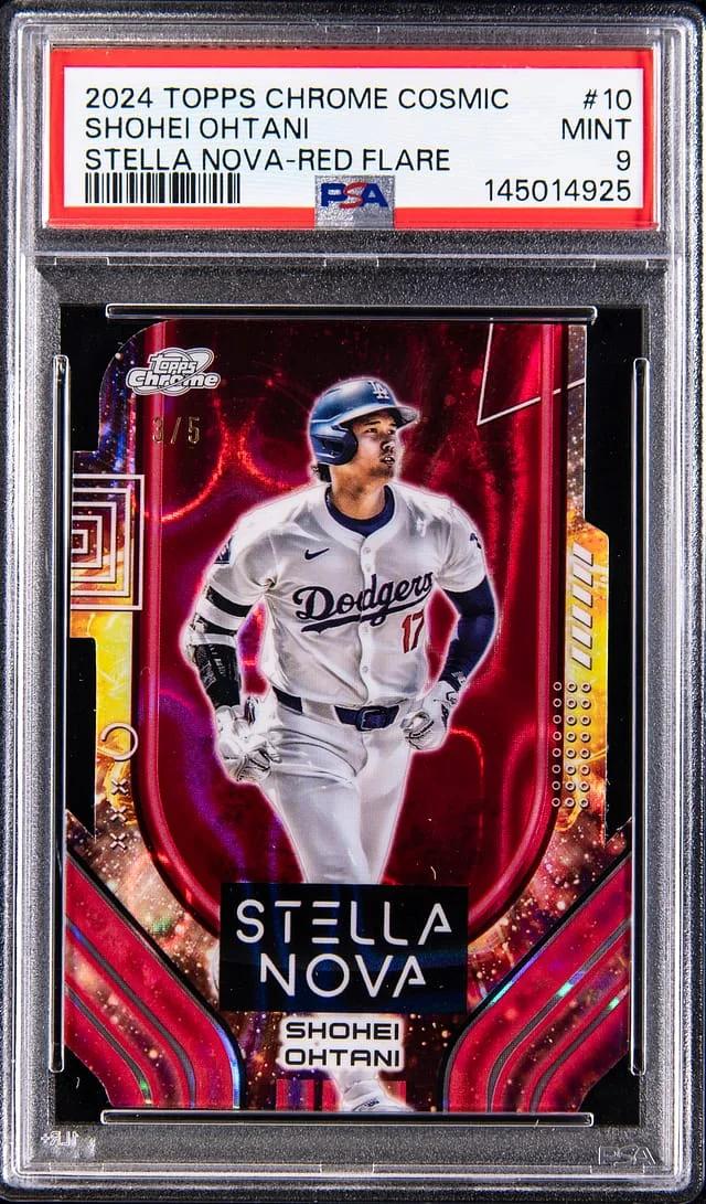 2024 Topps Chrome Shohei Ohtani Stella Nova Red Flare #10 card image