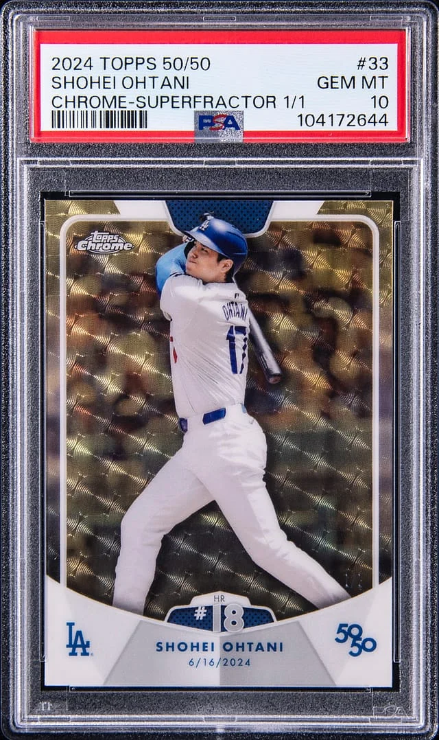 2024 Topps Chrome Shohei Ohtani 50/50 SuperFractor #33 card image