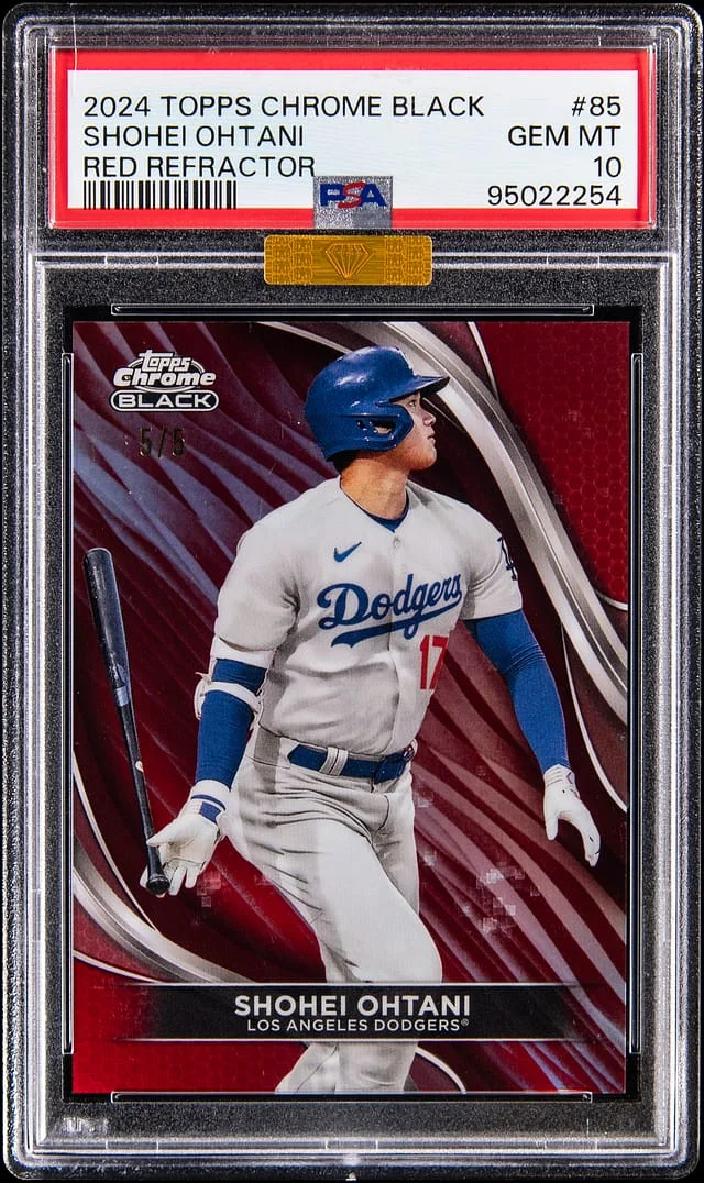 2024 Topps Chrome Shohei Ohtani Red Refractor #85 card image