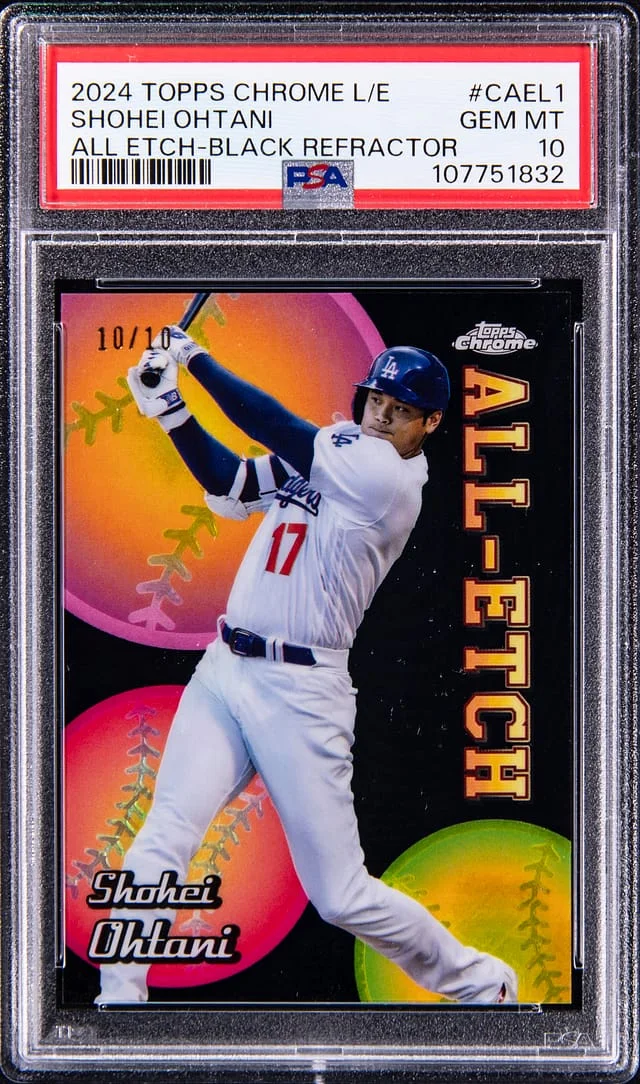2024 Topps Chrome Shohei Ohtani All Etch Black Refractor #CAEL1 card image