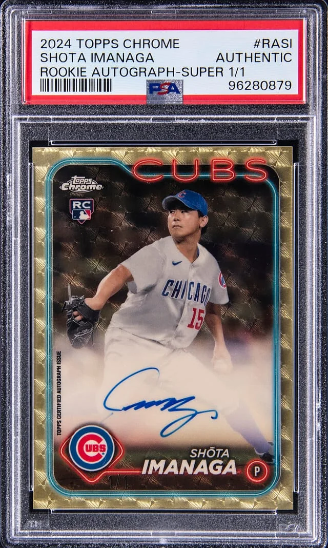2024 Topps Chrome Shota Imanaga Autographs SuperFractor #RA-SI card image