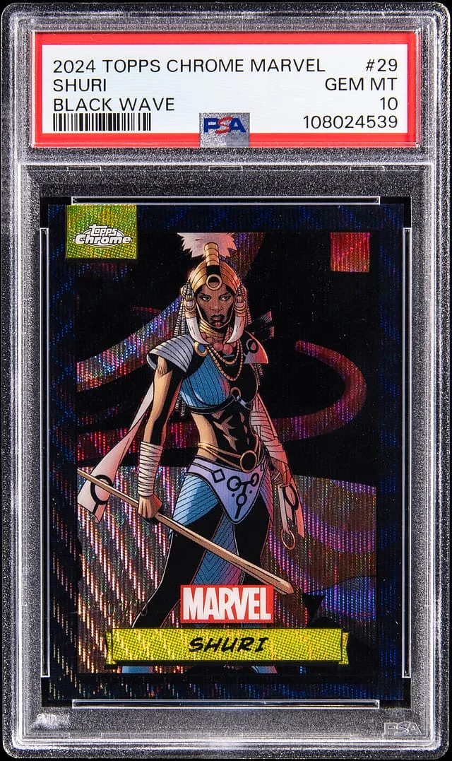 2024 Topps Chrome Shuri Marvel Black Wave #29 card image
