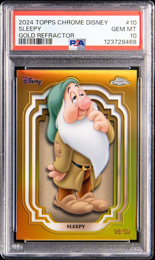 2024 Topps Chrome Sleepy Disney Gold Refractor #10 card image
