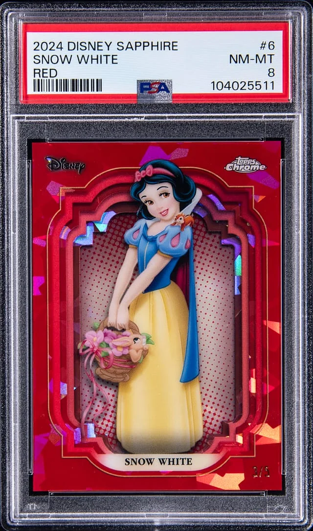 2024 Topps Chrome Snow Disney Red and Black Refractor #6 card image
