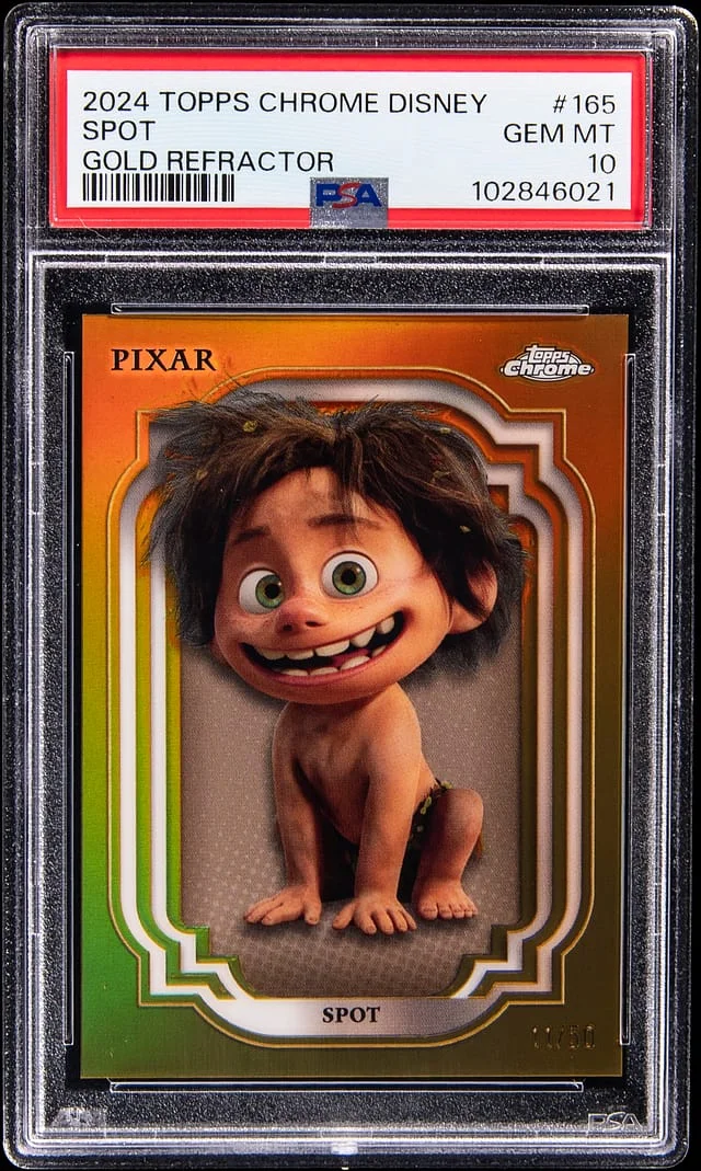 2024 Topps Chrome Spot Disney Gold Refractor #165 card image
