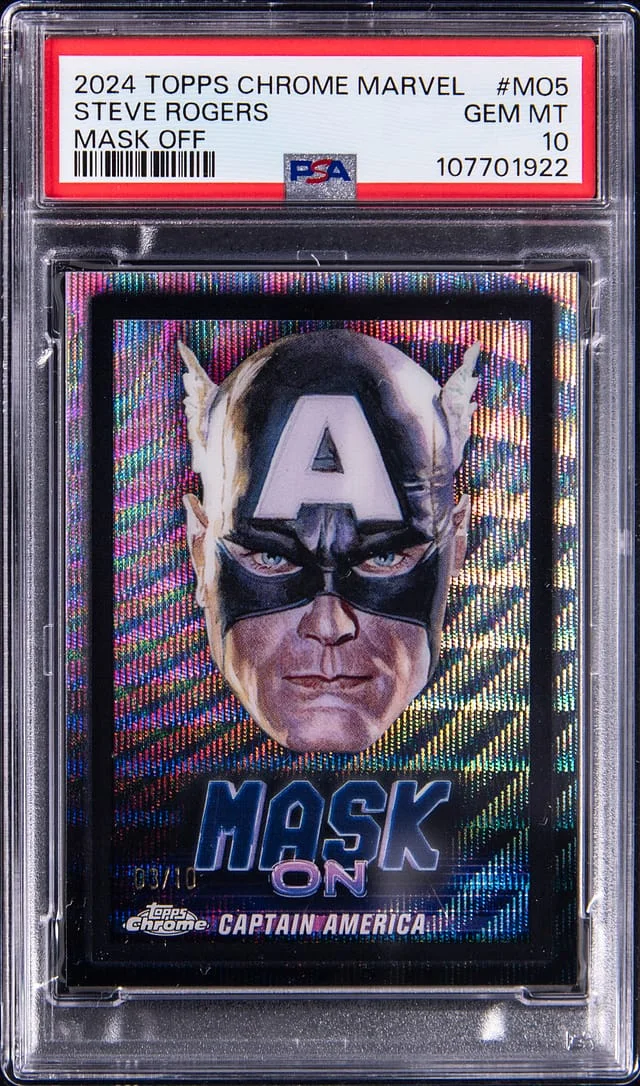 2024 Topps Chrome Steve Rogers Marvel Mask Off #MO-5 card image