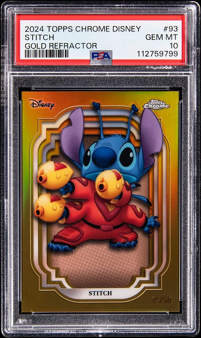 2024 Topps Chrome Stitch Disney Gold Refractor #93 card image