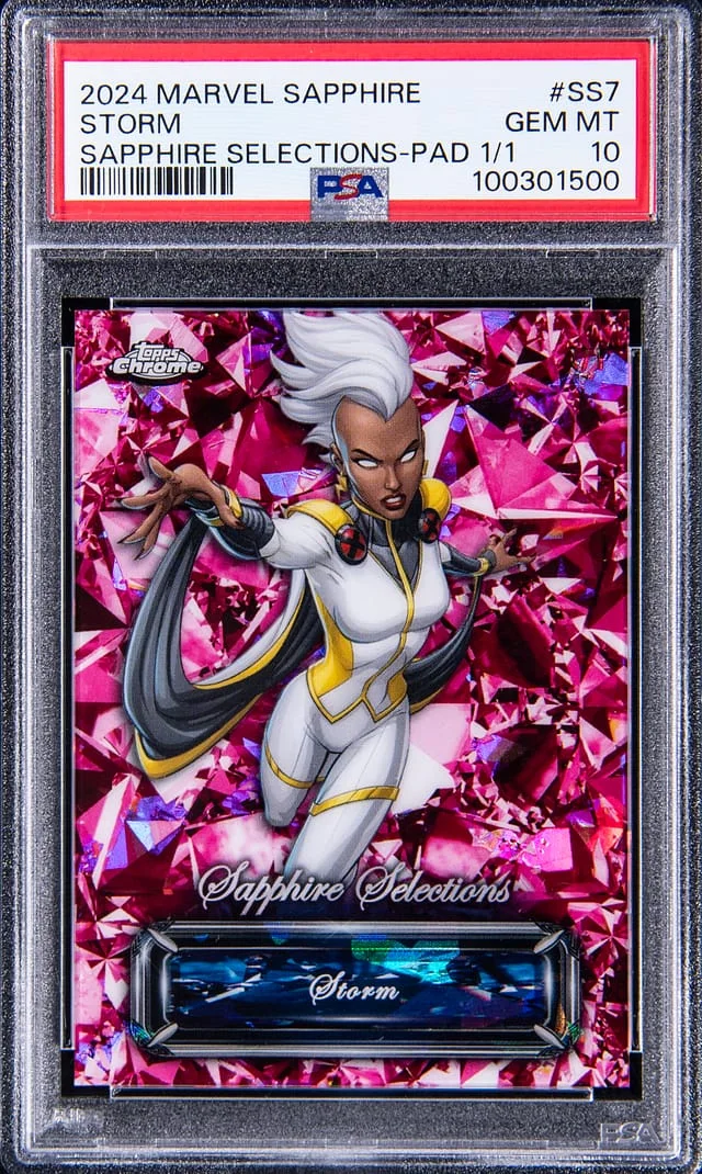 2024 Topps Chrome Storm Marvel Sapphire Edition Sapphire Selections Padparadscha #SS-7 card image