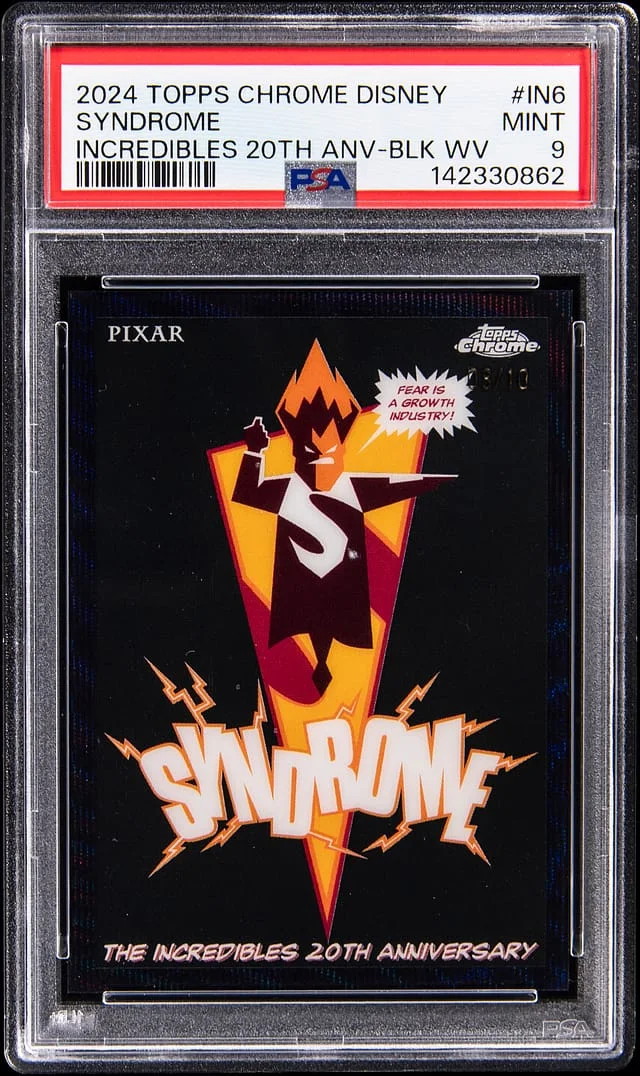 2024 Topps Chrome Syndrome Disney Incredibles 20th Anniversary Black Wave #IN-6 card image