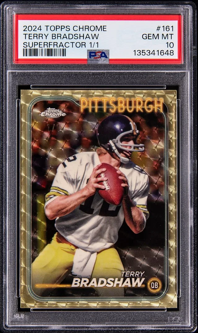 2024 Topps Chrome Terry Bradshaw SuperFractor #161 card image