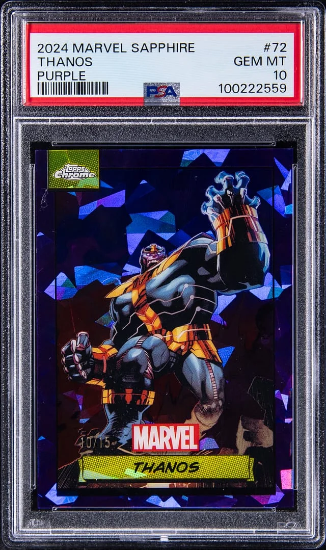 2024 Topps Chrome Thanos Marvel SuperFractor #72 card image