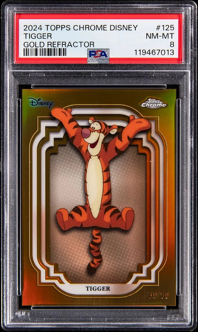 2024 Topps Chrome Tigger Disney Gold Refractor #125 card image