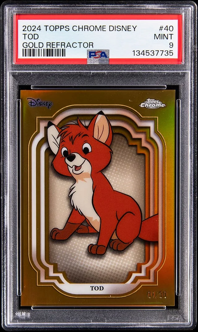 2024 Topps Chrome Tod Disney Gold Refractor #40 card image