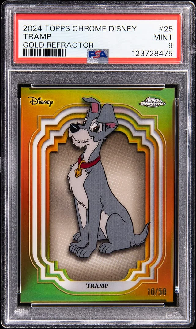 2024 Topps Chrome Tramp Disney Gold Refractor #25 card image