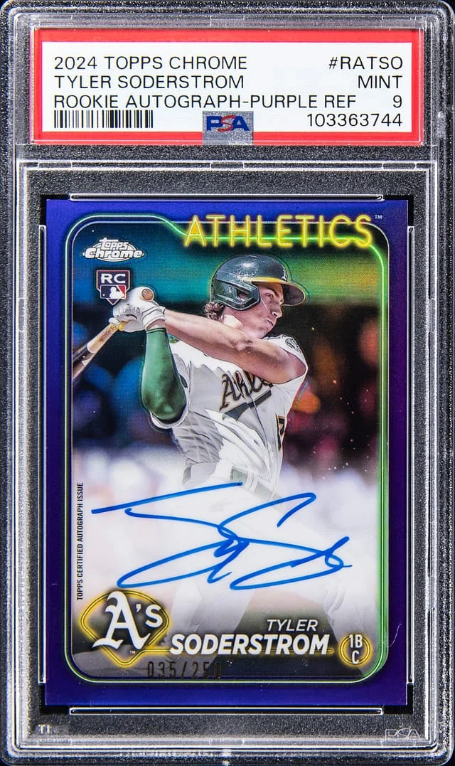2024 Topps Chrome Tyler Soderstrom Autograph Purple Refractor #RA-TSO card image