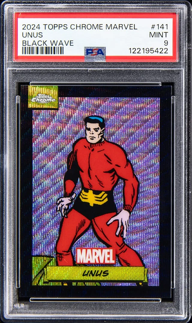 2024 Topps Chrome Unus Marvel Black Wave Refractor #141 card image