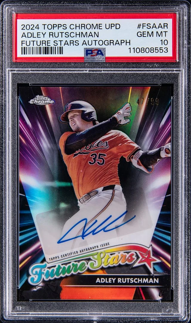 2024 Topps Chrome Update Adley Rutschman Future Stars Autograph #FSAAR card image