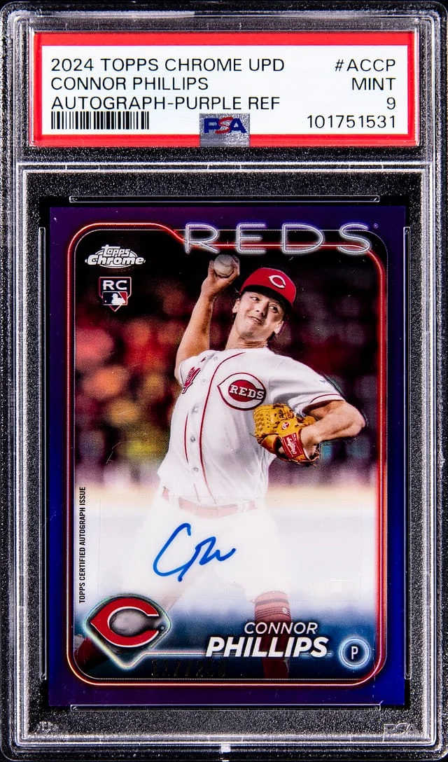 2024 Topps Chrome Update Connor Phillips Autographs Purple Refractor #AC-CP card image