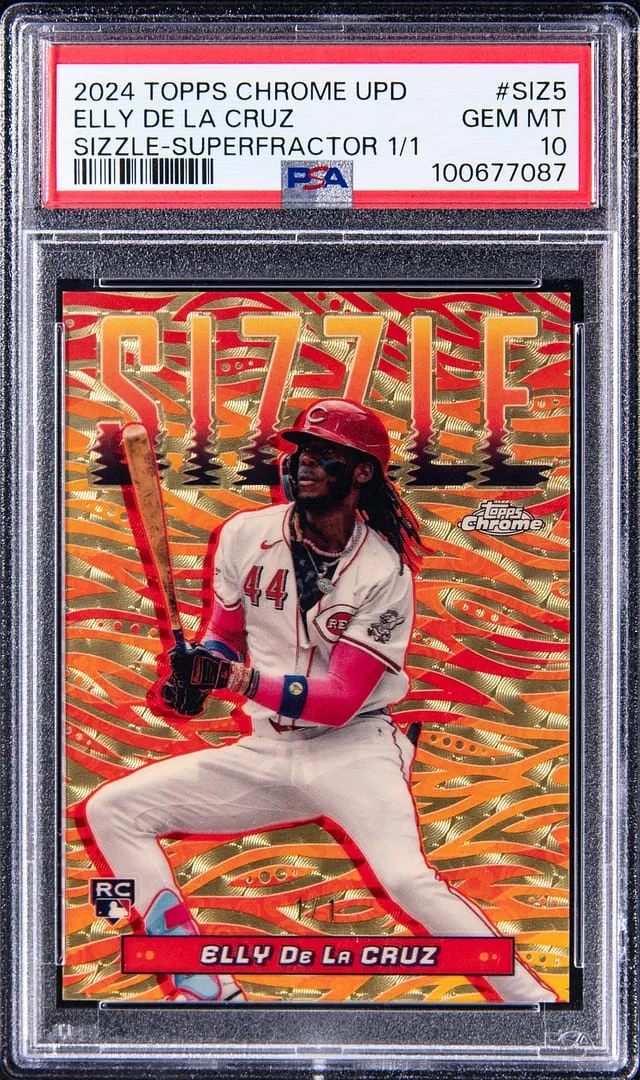 2024 Topps Chrome Update Elly De La Cruz Sizzle Superfractor #SIZ-5 card image