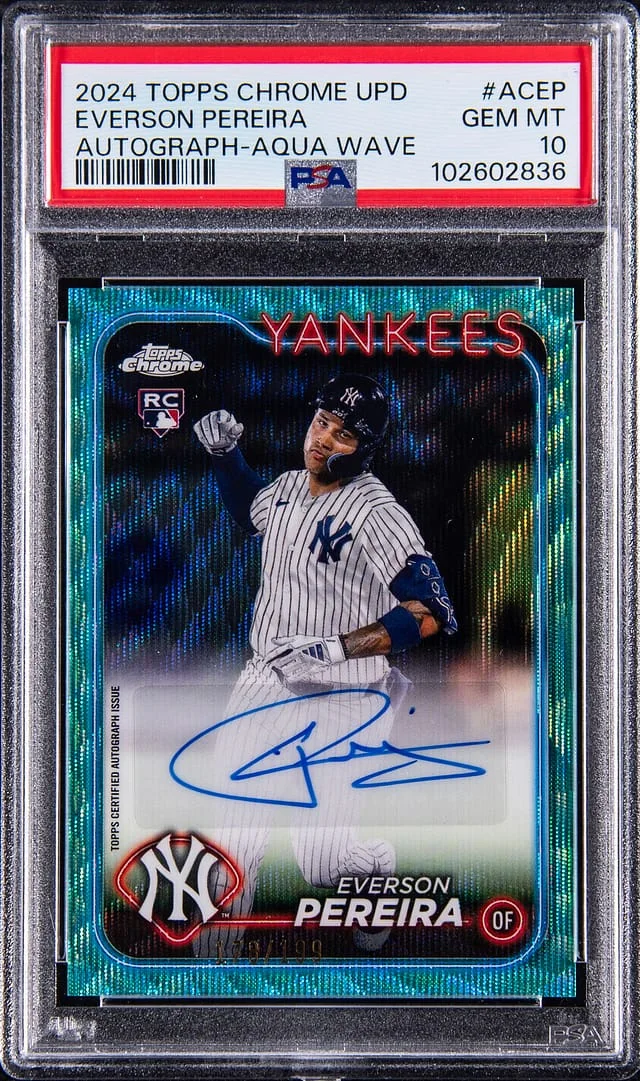 2024 Topps Chrome Update Everson Pereira Autograph Aqua Wave #AC-EP card image
