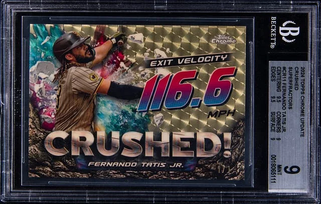 2024 Topps Chrome Update Fernando Tatis Jr. Crushed SuperFractor #CR-11 card image