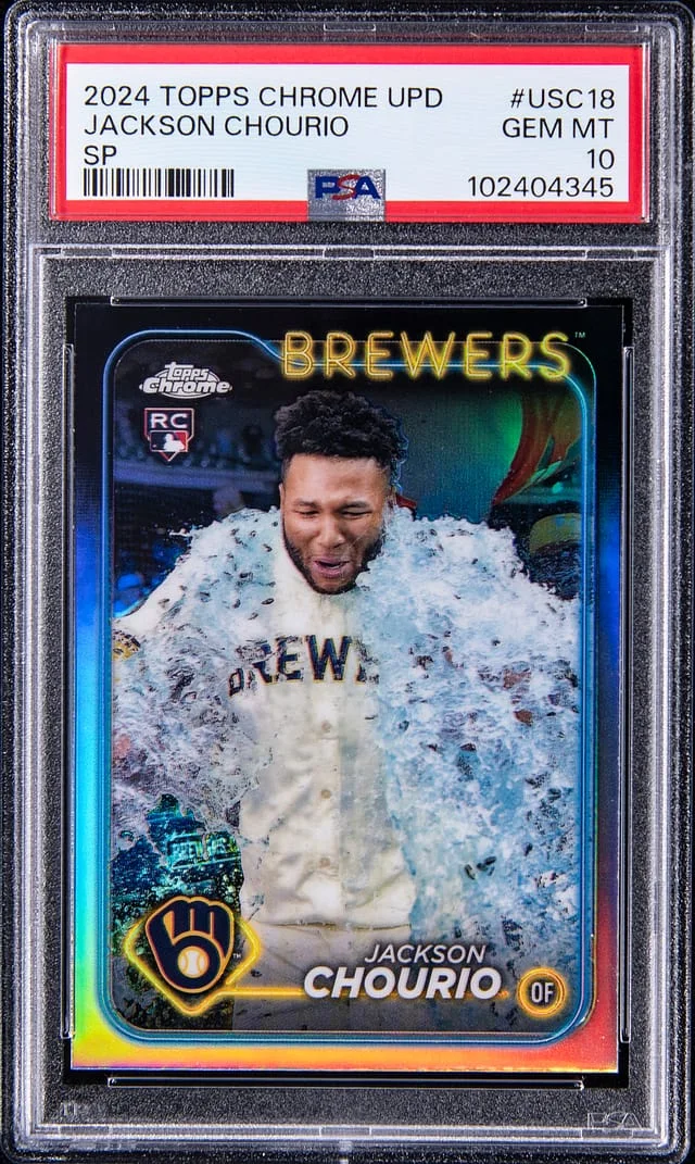 2024 Topps Chrome Update Jackson Chourio X-Fractor #USC18 card image