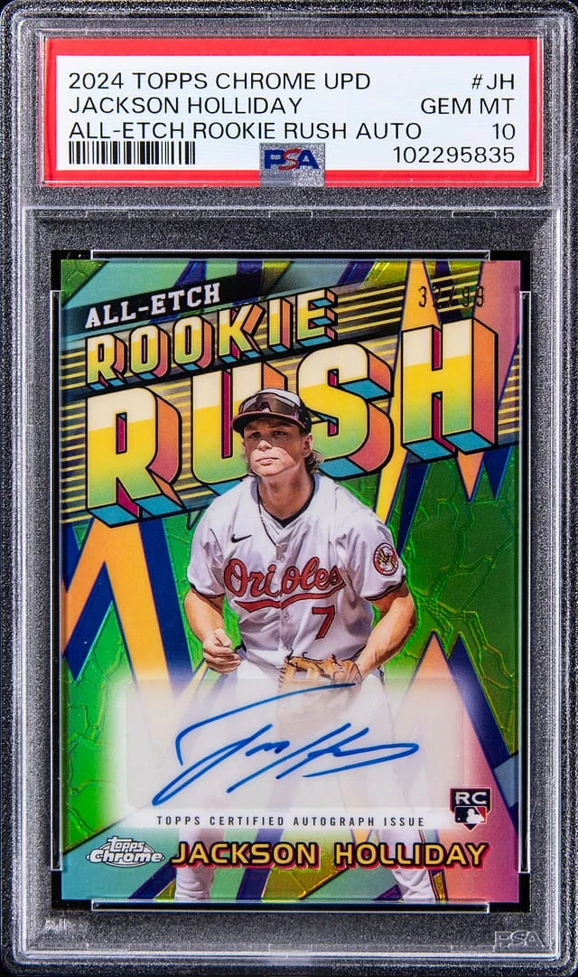 2024 Topps Chrome Update Jackson Holliday All-Etch Rush Autograph #JH card image