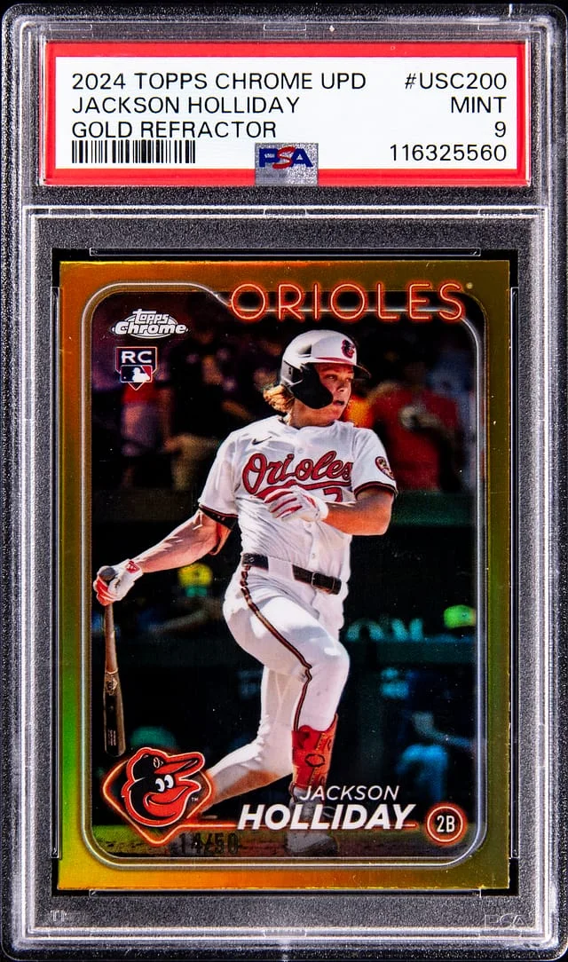 2024 Topps Chrome Update Jackson Holliday Orange Refractor #USC200 card image