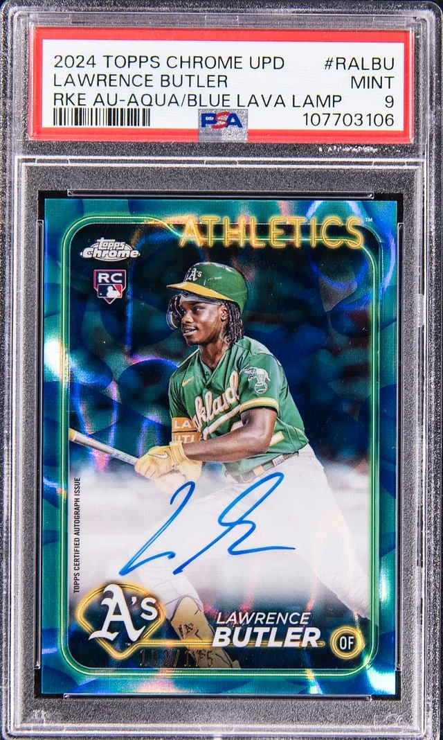 2024 Topps Chrome Update Lawrence Butler Aqua Blue Lava Lamp #RA-LBU card image