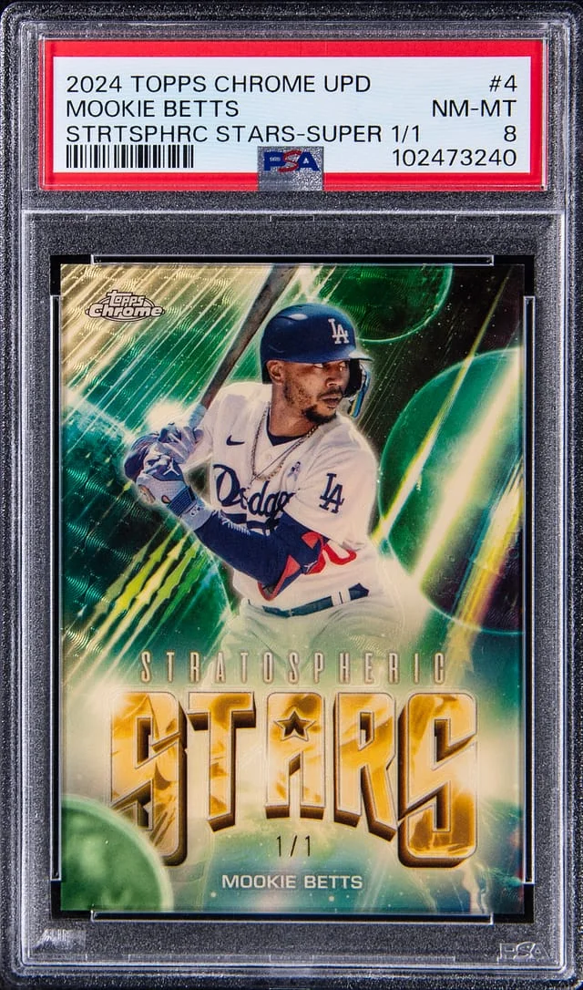 2024 Topps Chrome Update Mookie Betts Stratospheric Stars SuperFractor #SSC-4 card image