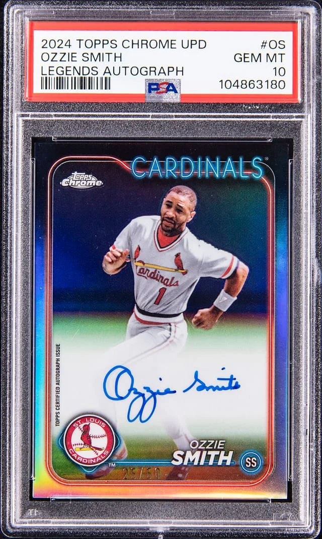 2024 Topps Chrome Update Ozzie Smith Legends Autograph #OS card image
