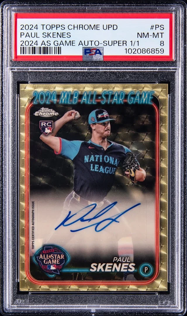 2024 Topps Chrome Update Paul Skenes 24 MLB All-Star Game SuperFractor #ASGCA-PS card image