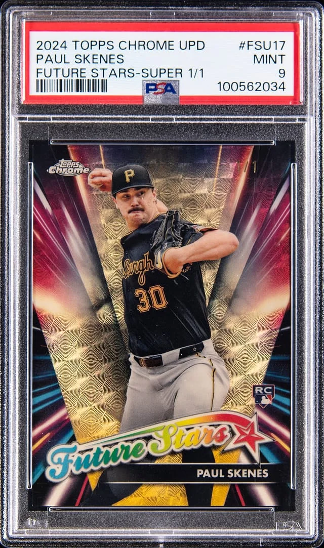 2024 Topps Chrome Update Paul Skenes Future Stars SuperFractor #FSU17 card image