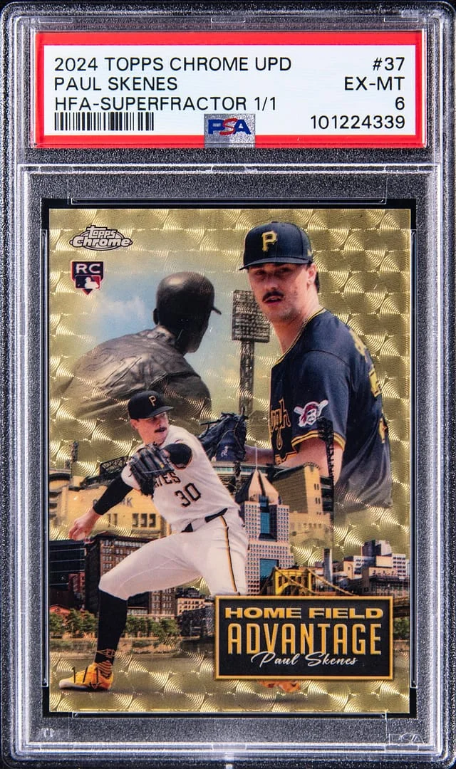 2024 Topps Chrome Update Paul Skenes Home Field Advantage SuperFractor #HFAC-37 card image