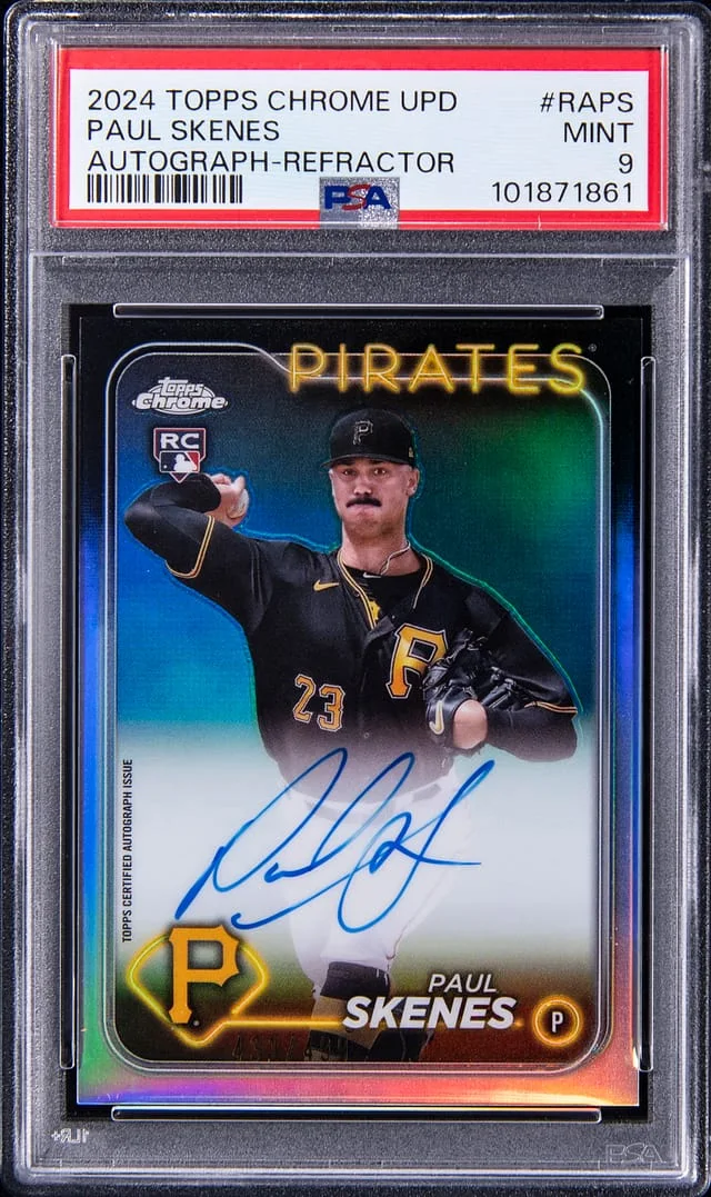 2024 Topps Chrome Update Paul Skenes Autograph Refractor #RAPS card image