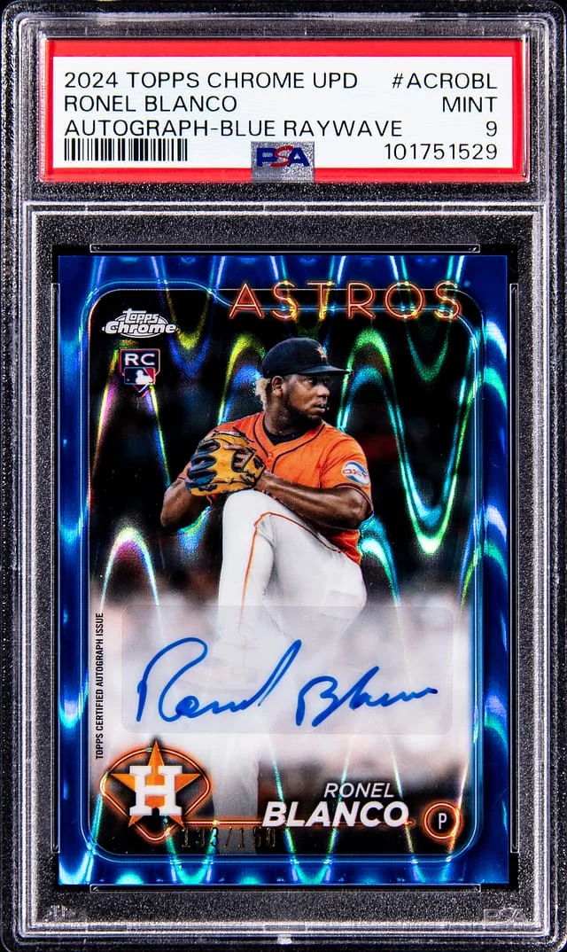 2024 Topps Chrome Update Ronel Blanco Autograph Purple Speckle #AC-ROBL card image