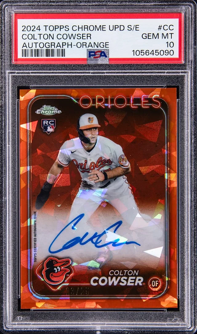 2024 Topps Chrome Update Sapphire CC Colton Cowser Autograph Orange #USA card image