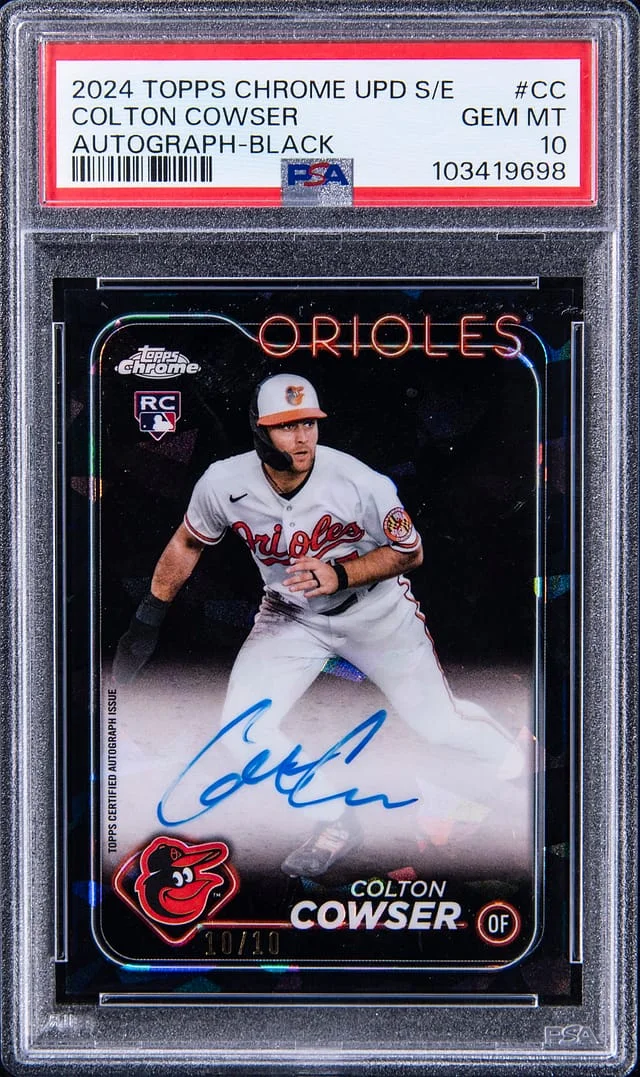 2024 Topps Chrome Update Sapphire Colton Cowser Edition Autographs Black #USA-CC card image