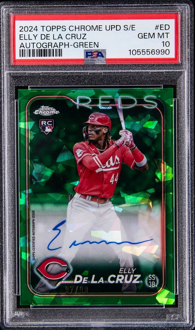 2024 Topps Chrome Update Sapphire Elly De La Cruz Edition Autograph Green #USA-ED card image