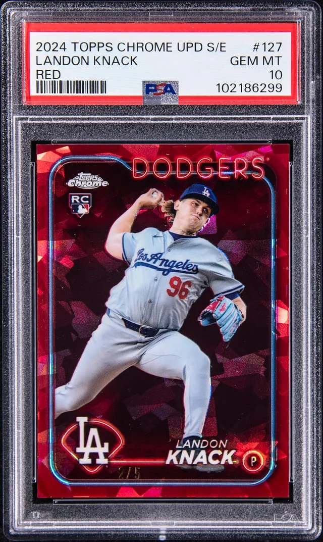 2024 Topps Chrome Update Sapphire Landon Knack Edition Red #127 card image