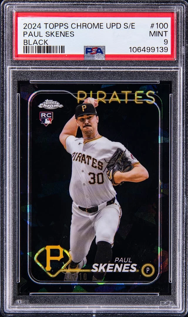 2024 Topps Chrome Update Sapphire Paul Skenes Edition Black #100 card image