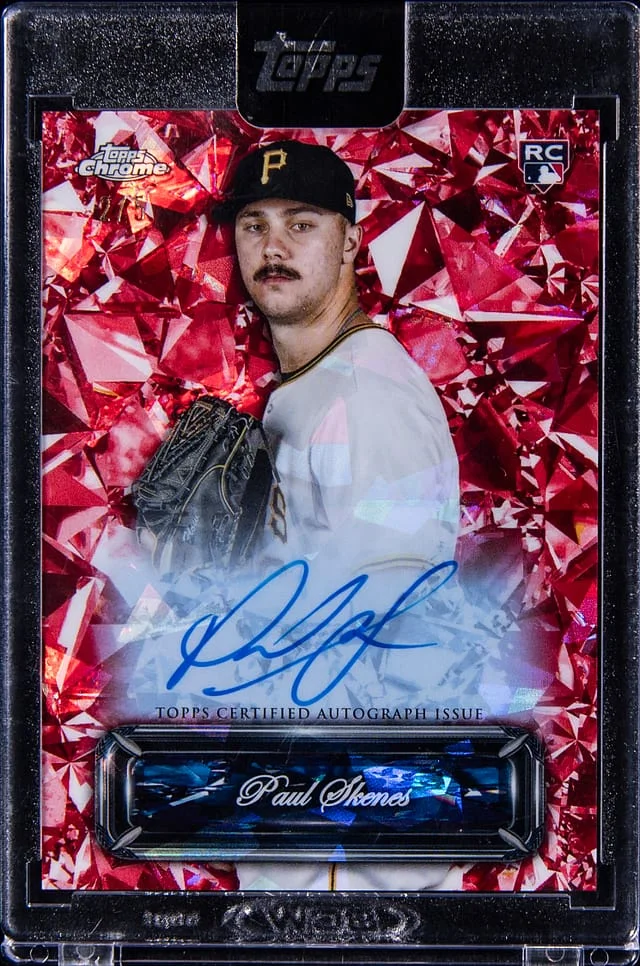 2024 Topps Chrome Update Sapphire Paul Skenes Edition Sapphire Selections Autographs Red #USSA-PAS card image