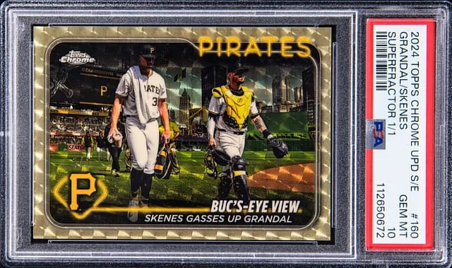 2024 Topps Chrome Update Sapphire Paul Skenes/Yasmani Grandal Edition SuperFractor #USCS160 card image