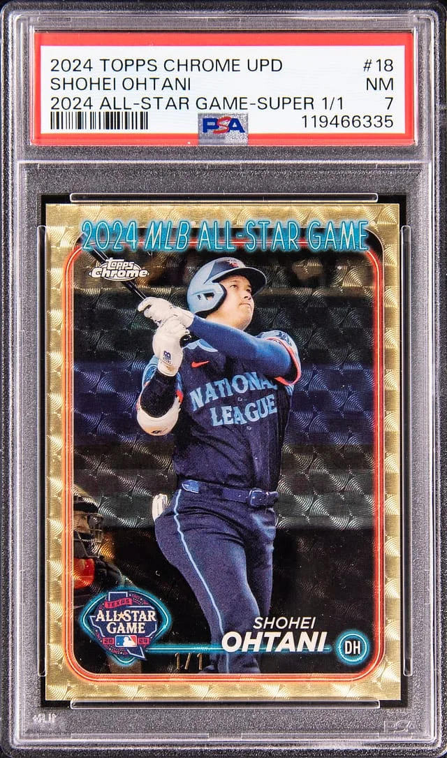 2024 Topps Chrome Update Shohei Ohtani 2024 All-Star Game Black Refractor #ASGC-18 card image