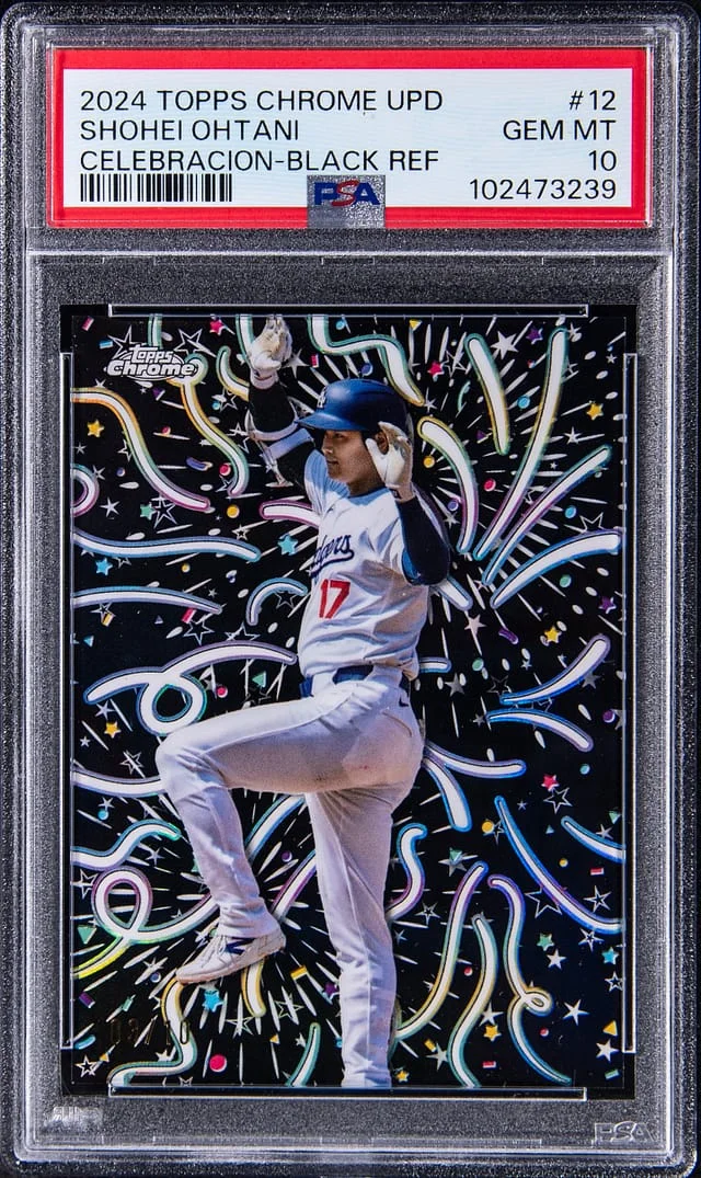 2024 Topps Chrome Update Shohei Ohtani Celebracion Black Refractor #CELE-12 card image
