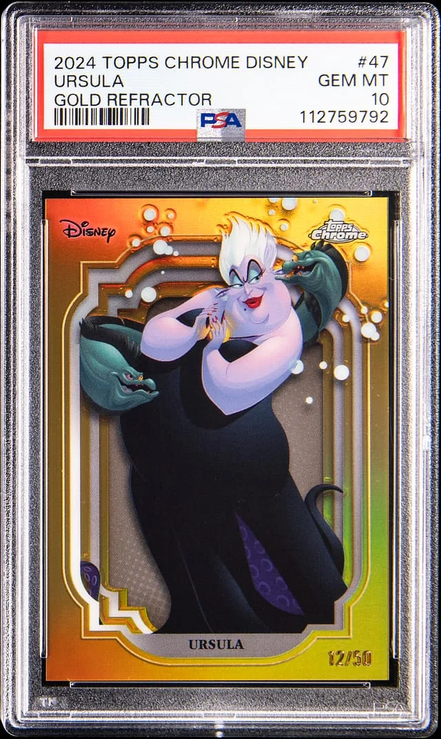 2024 Topps Chrome Ursula Disney Gold Refractor #47 card image