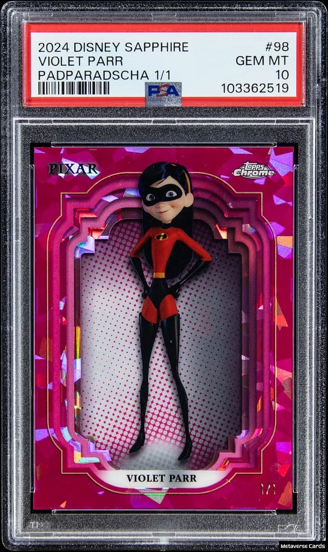 2024 Topps Chrome Violet Parr Disney Padparadscha #98 card image