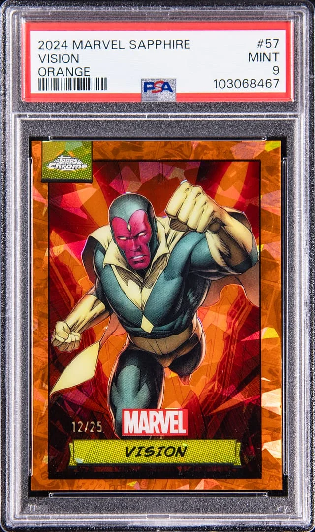 2024 Topps Chrome Vision Marvel Sapphire Orange #57 card image