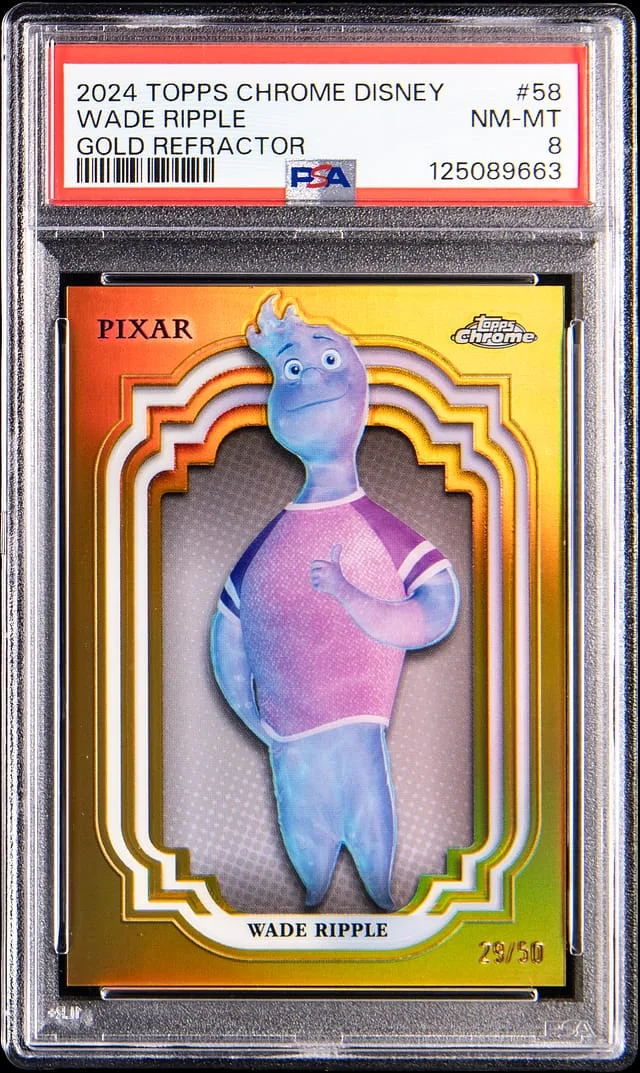 2024 Topps Chrome Wade Ripple Disney Gold Refractor #58 card image