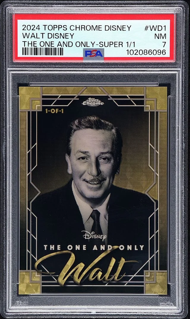 2024 Topps Chrome Walt Disney Disney The One and Only Walt SuperFractor #WD-1 card image
